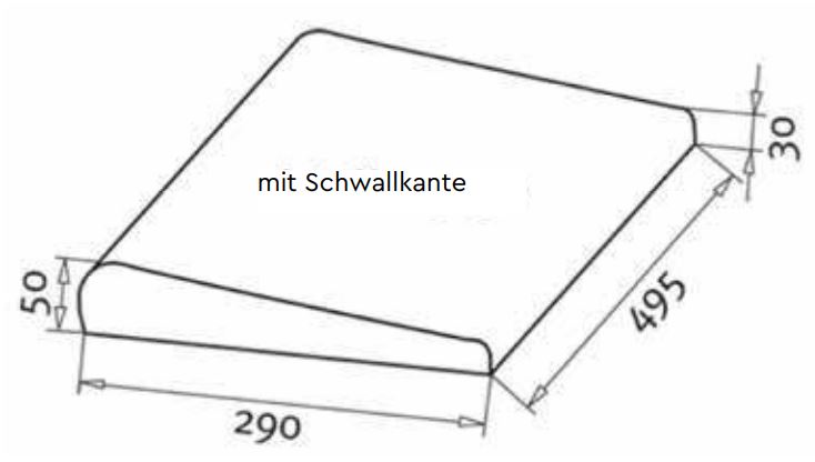 Schwimmbad Beckenrandsteine Schwallkante- Set Rundbecken, Farbe Sand